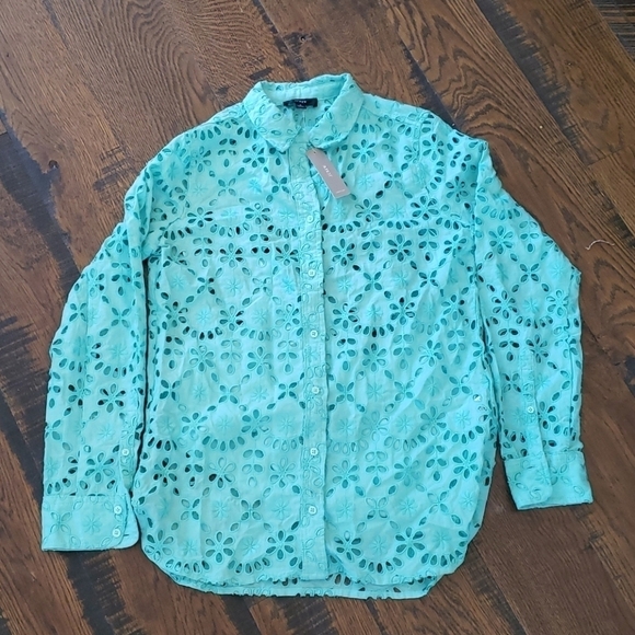 J. Crew Button-up shirt in embroidered AJ384 - Picture 3 of 4